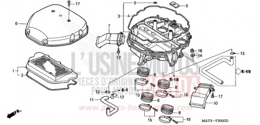 AIR CLEANER (V/W) CBR1100XXV de 1997